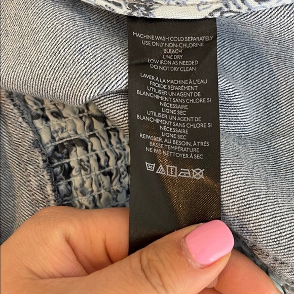 ANTHROPOLOGIE Pilcro Seamed Fringed Strap Denim Corset Bustier Tank - Picture 8 of 11